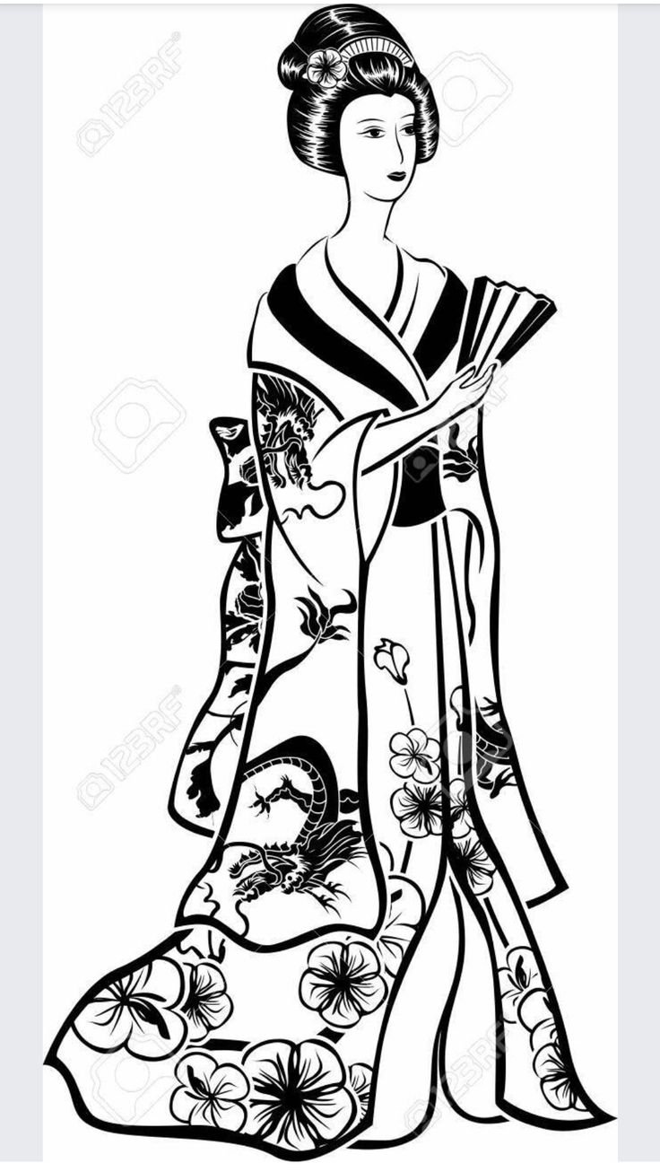 Китайский костюм раскраска для детей