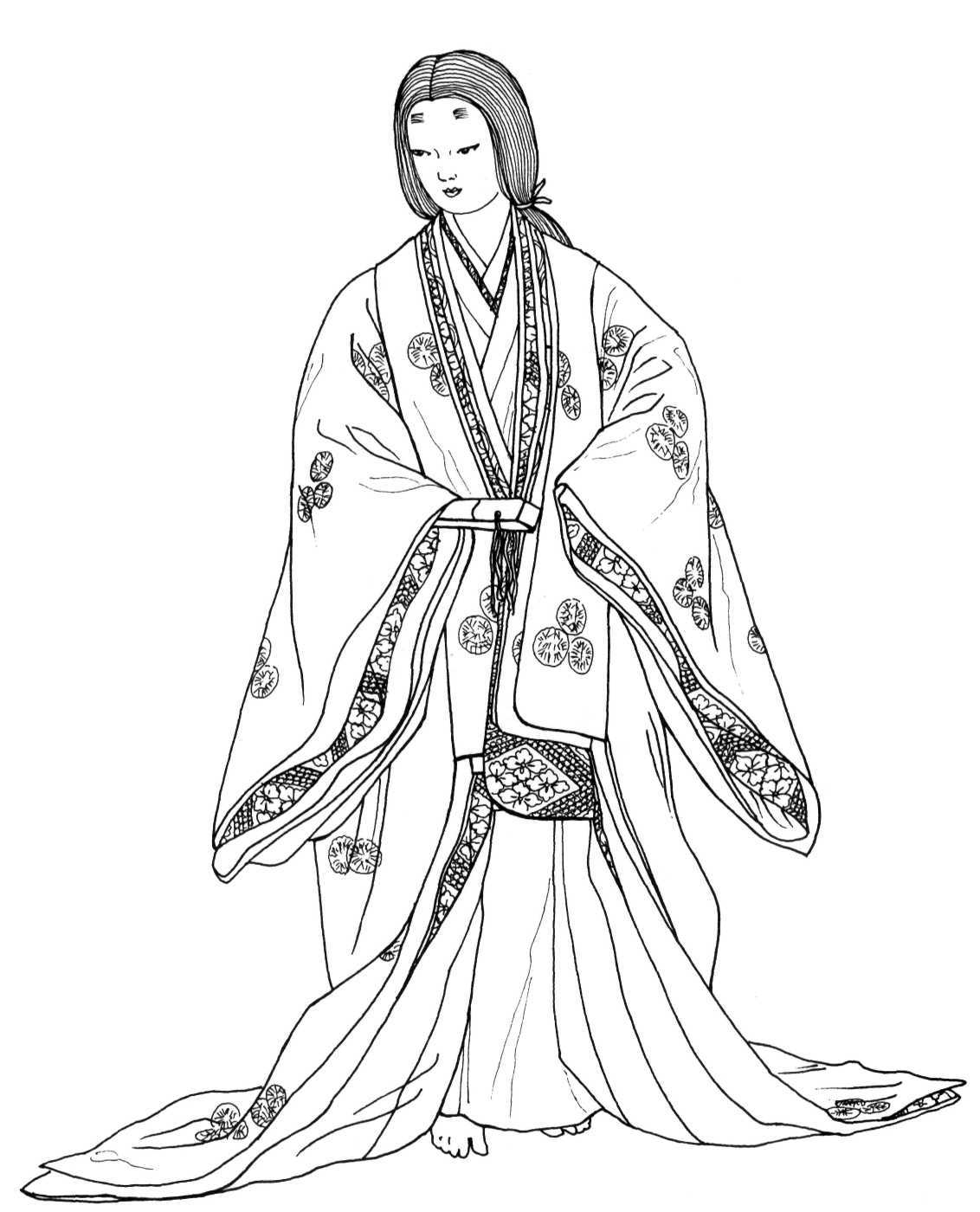 Китайский костюм раскраска для детей
