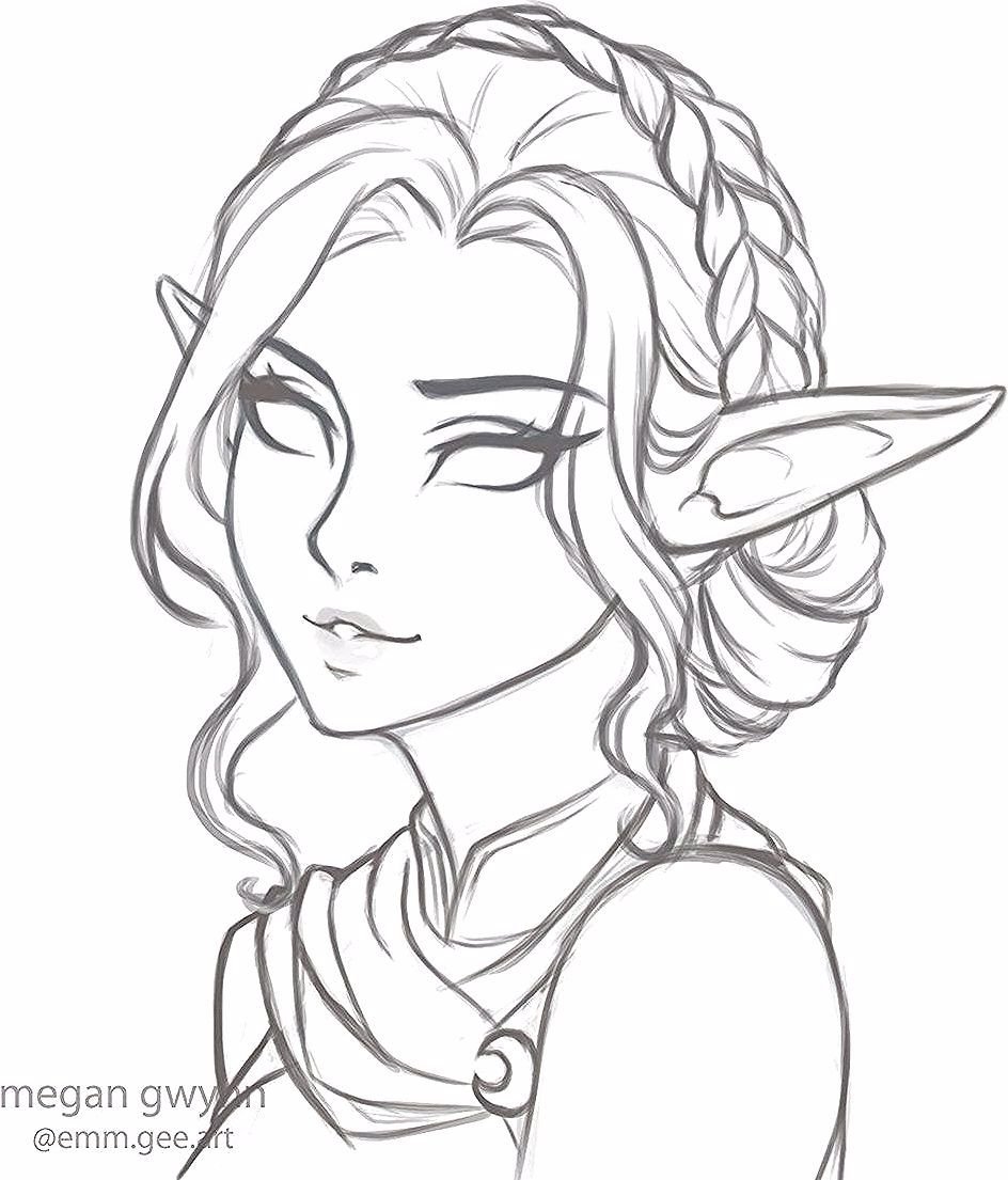 Эльфы для срисовки