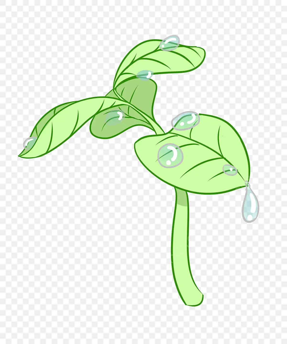 Нарисовать росу на траве