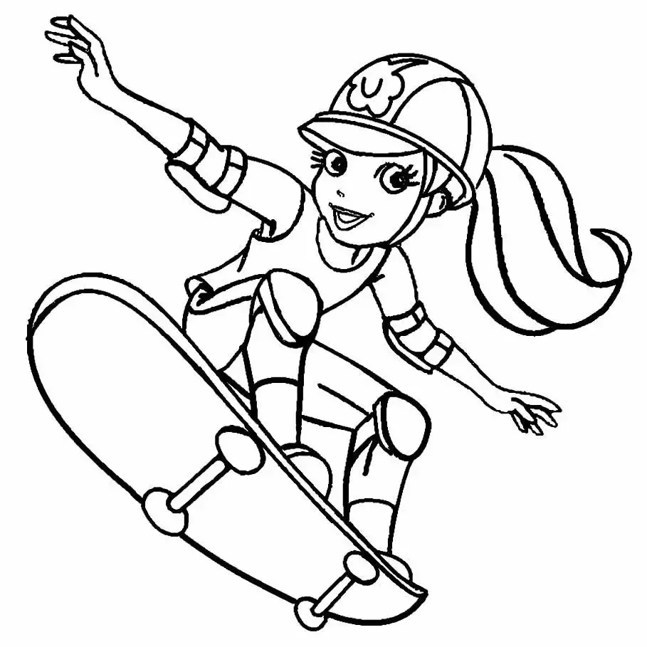 Раскраска скейтборд