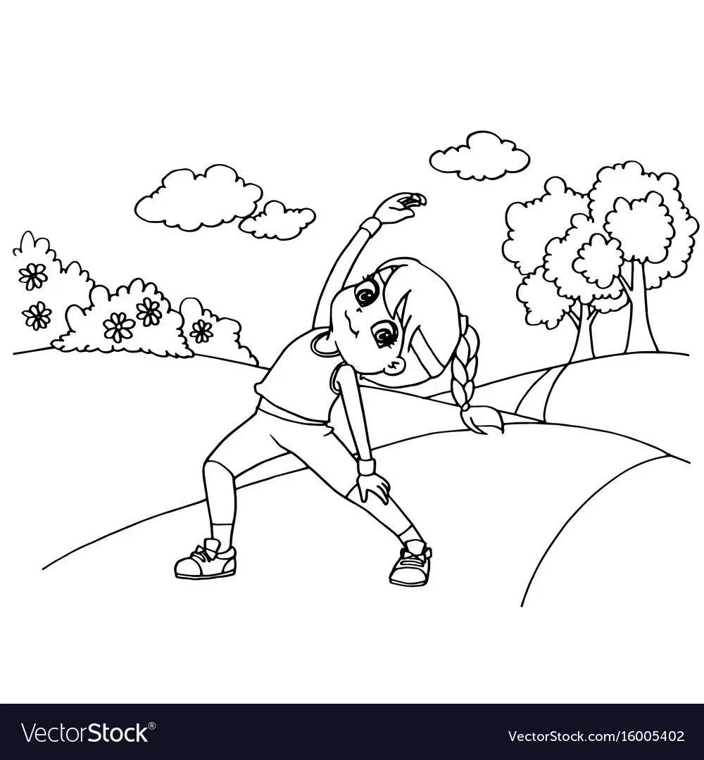 Занятия бегом раскраски