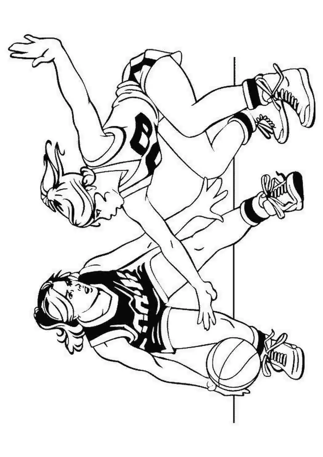 Раскраски для девочек баскетбол