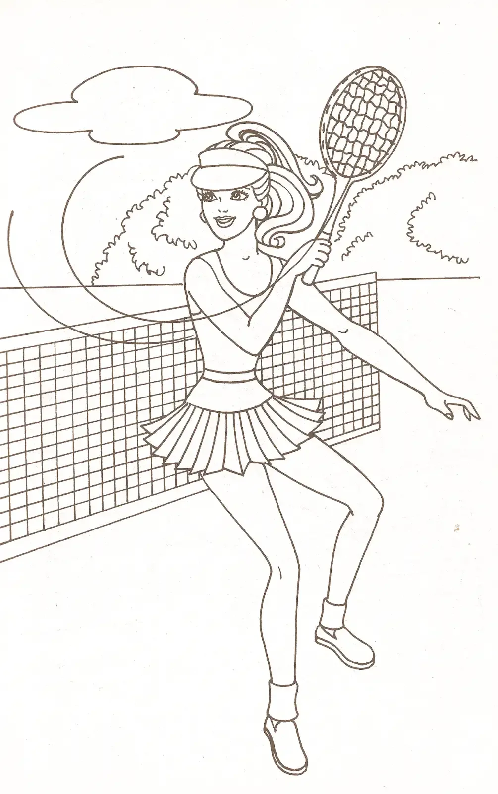 Раскраска теннис