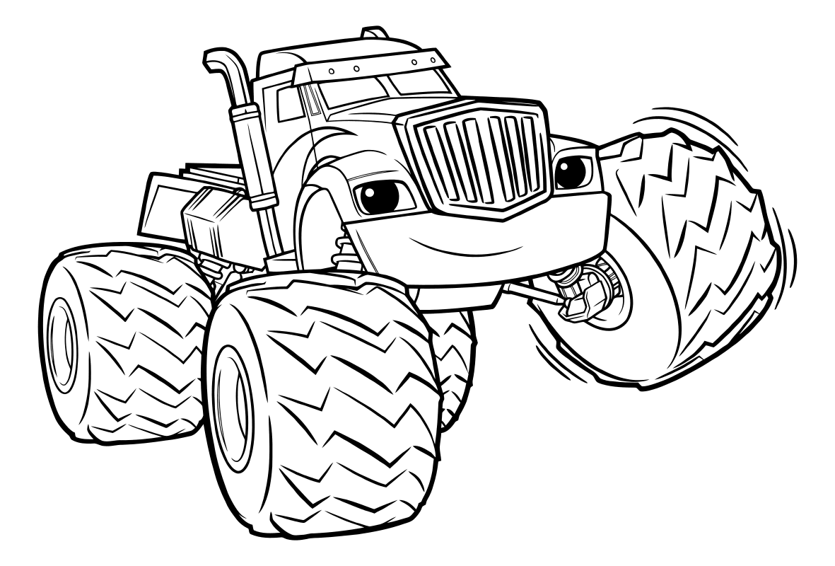 Монстер трак Вспыш раскраска