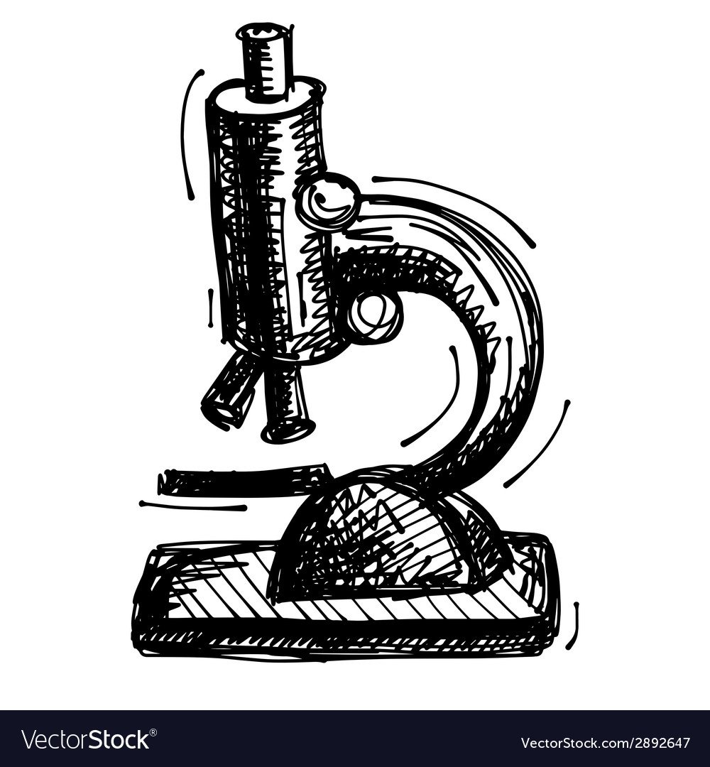 Старинный микроскоп вектор