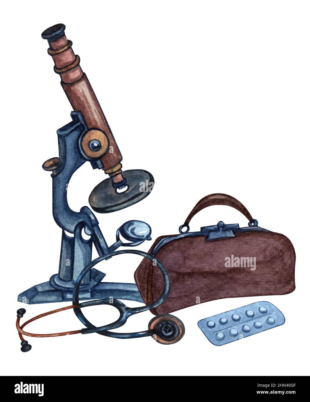 Человечек с микроскопом