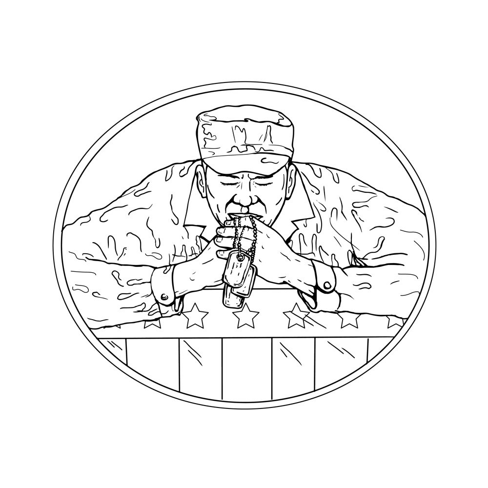 Неизвестный солдат раскраска