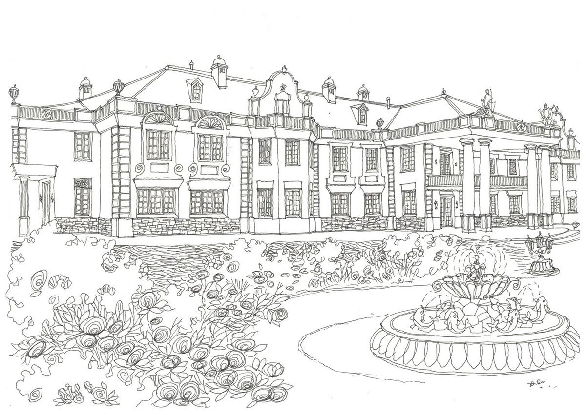 Эскиз дворянской усадьбы