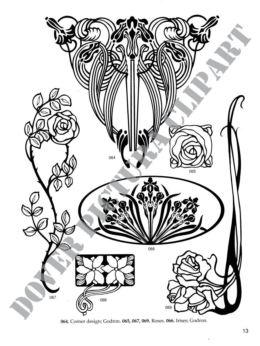 Орнаменты арт нуво Модерн арт деко