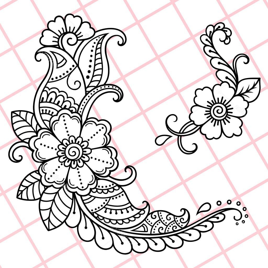 Роспись хной трафареты