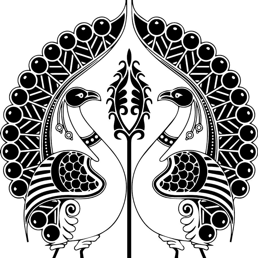 Зооморфный орнамент Индии Павлин