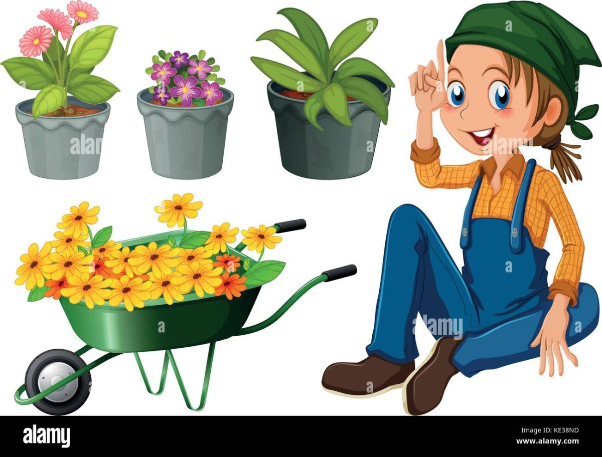 Садовник раскраска для детей