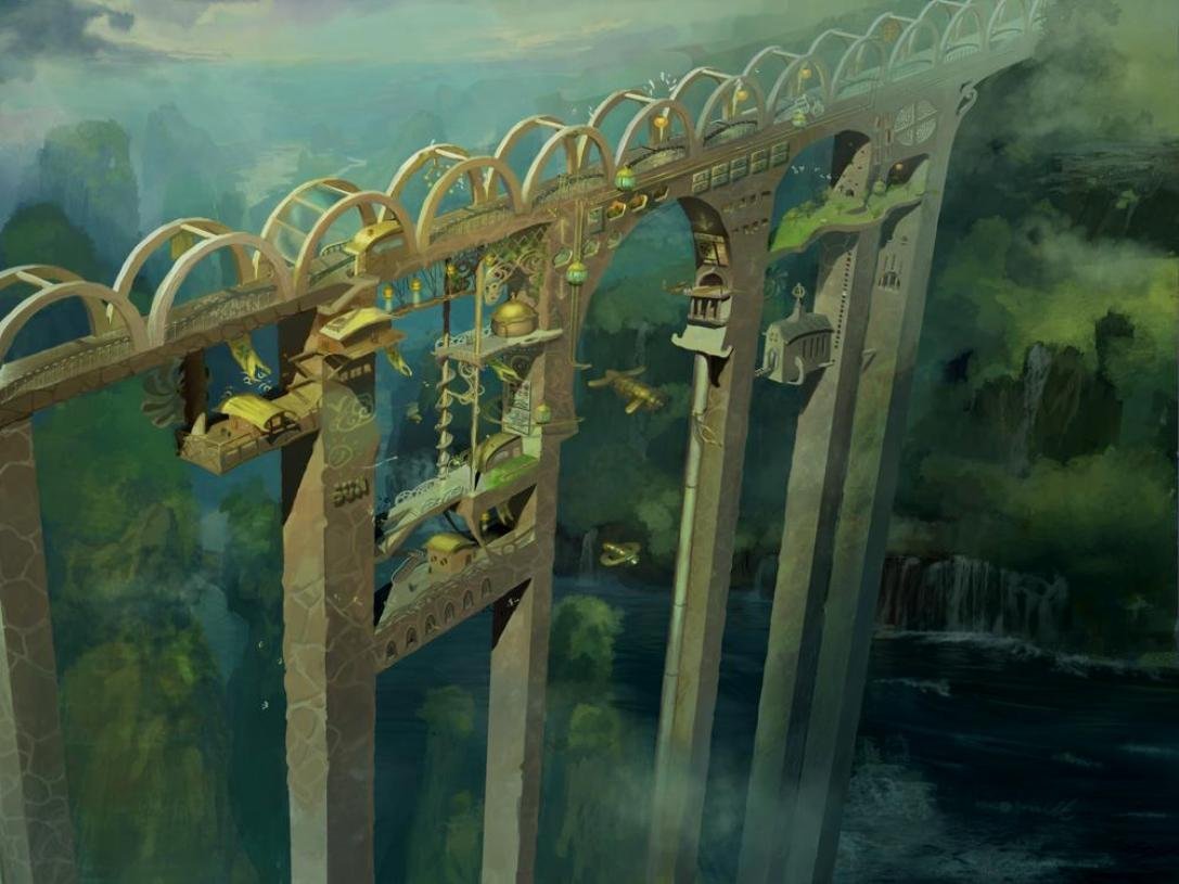 Средневековый мост фэнтези