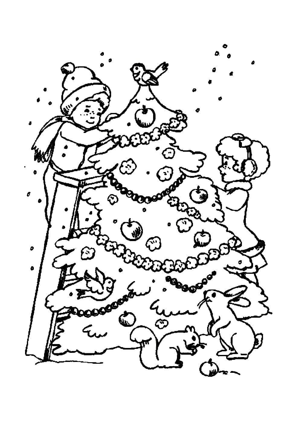 Зимние раскраски антистресс