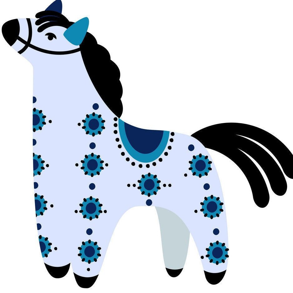 Трафарет лошади для росписи