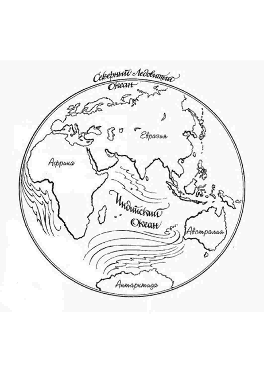Политическая карта Азии контурная карта