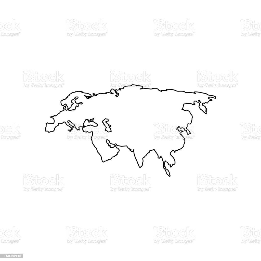 Политическая карта зарубежной Азии пустая