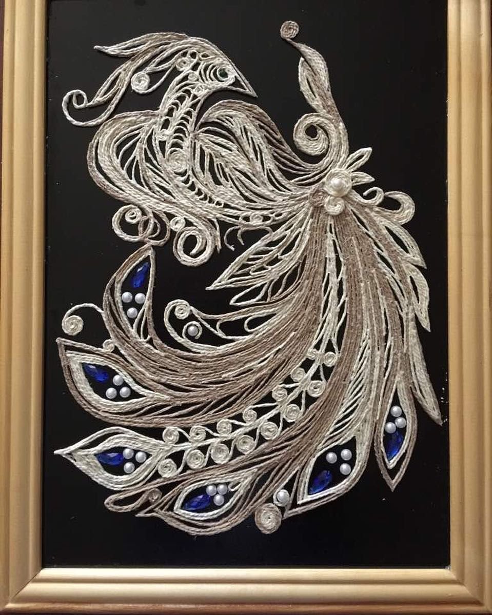 Джутовая филигрань Жар птица мастер класс