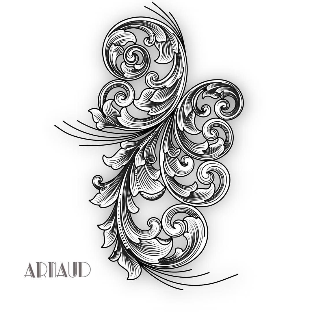 Барокко тату эскизы