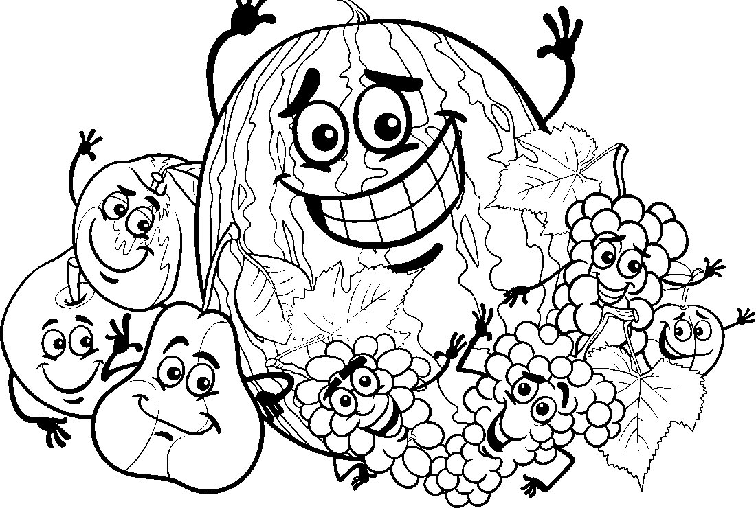 Разукрашки витамины для детей