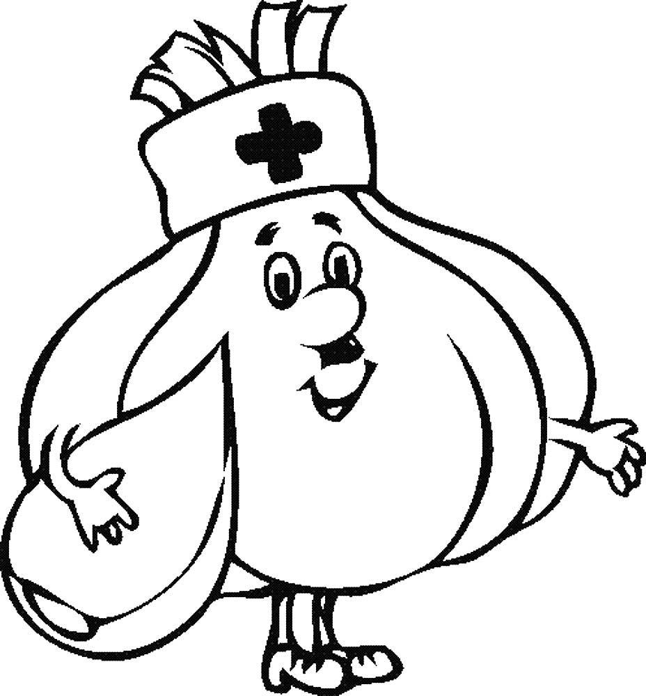 Раскраска Веселые овощи