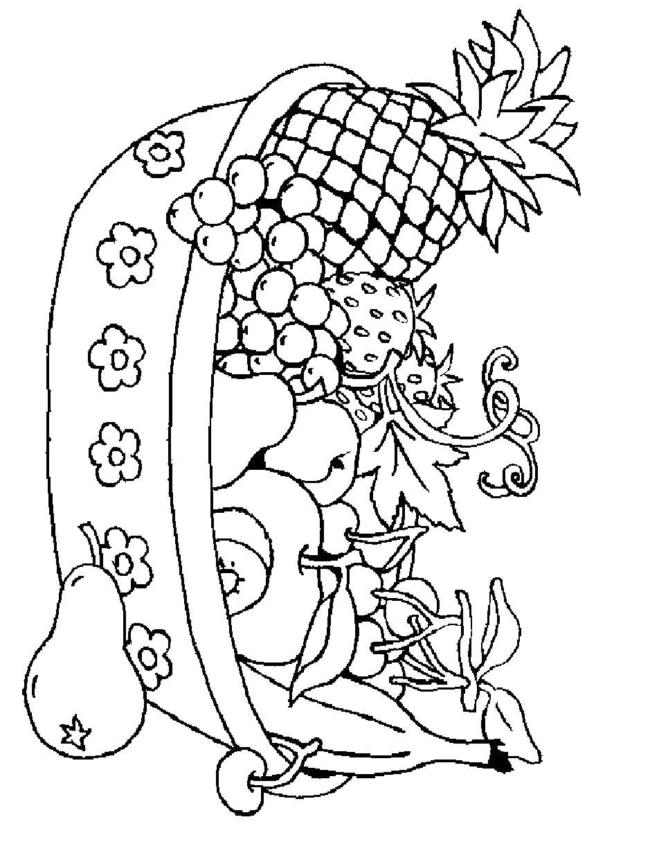 Здоровое питание раскраска