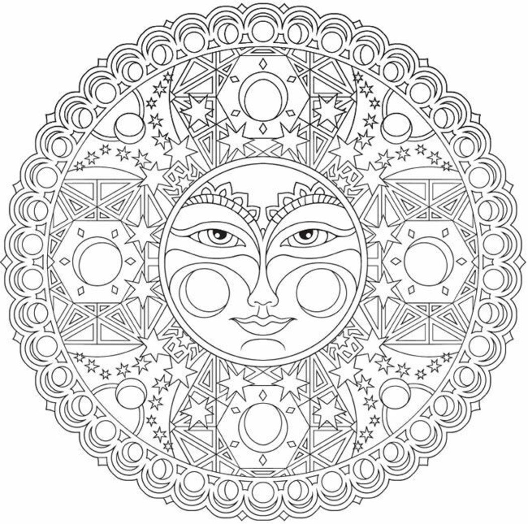 Мандала раскраска антистресс для детей