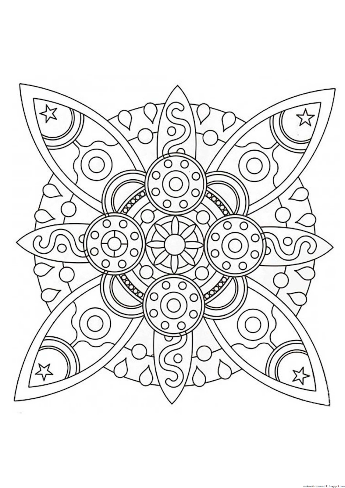 Красивые мандалы для раскрашивания