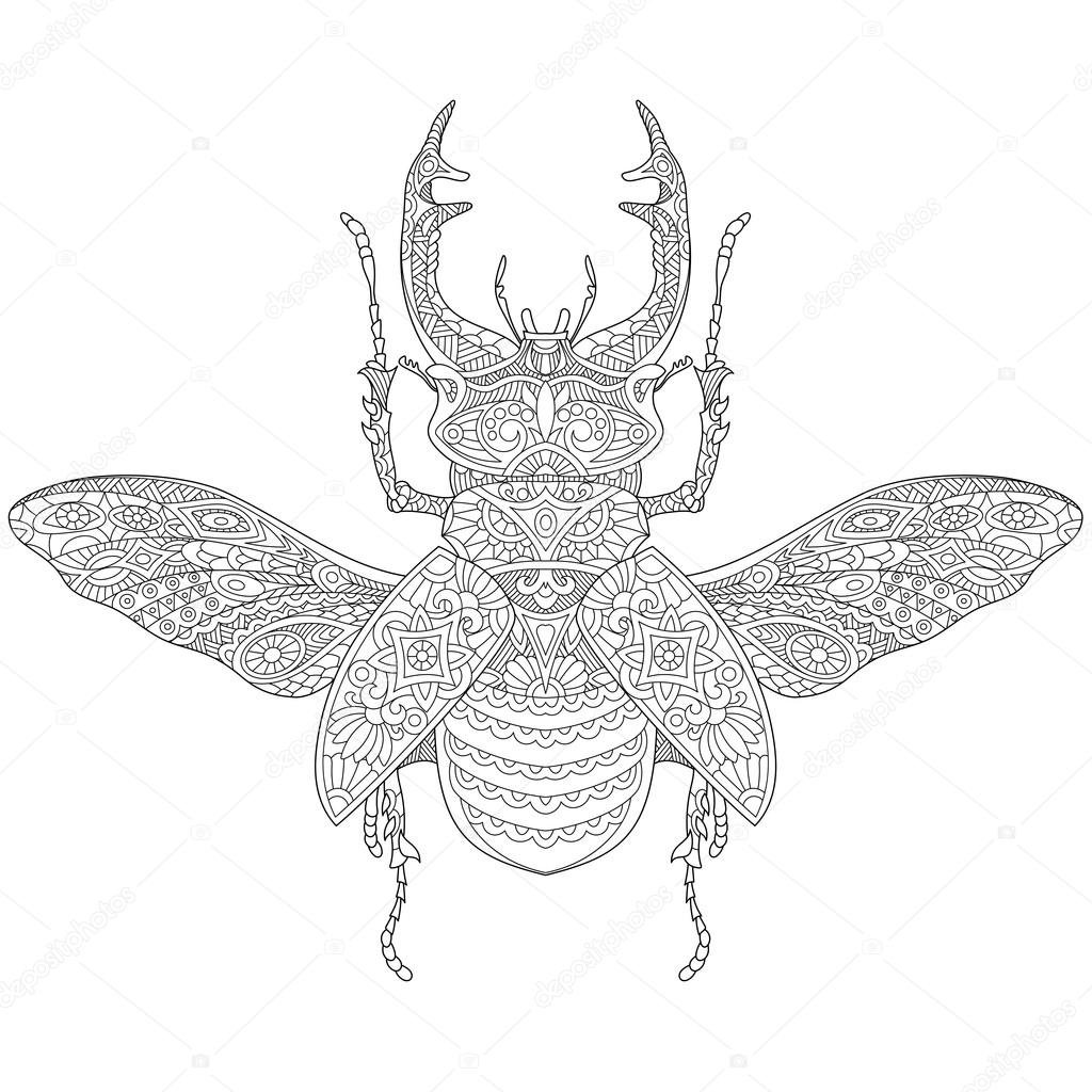 Раскраски антистресс насекомые