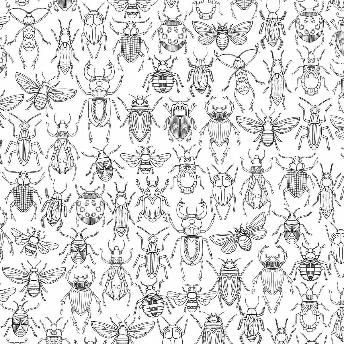 Раскраски антистресс насекомые