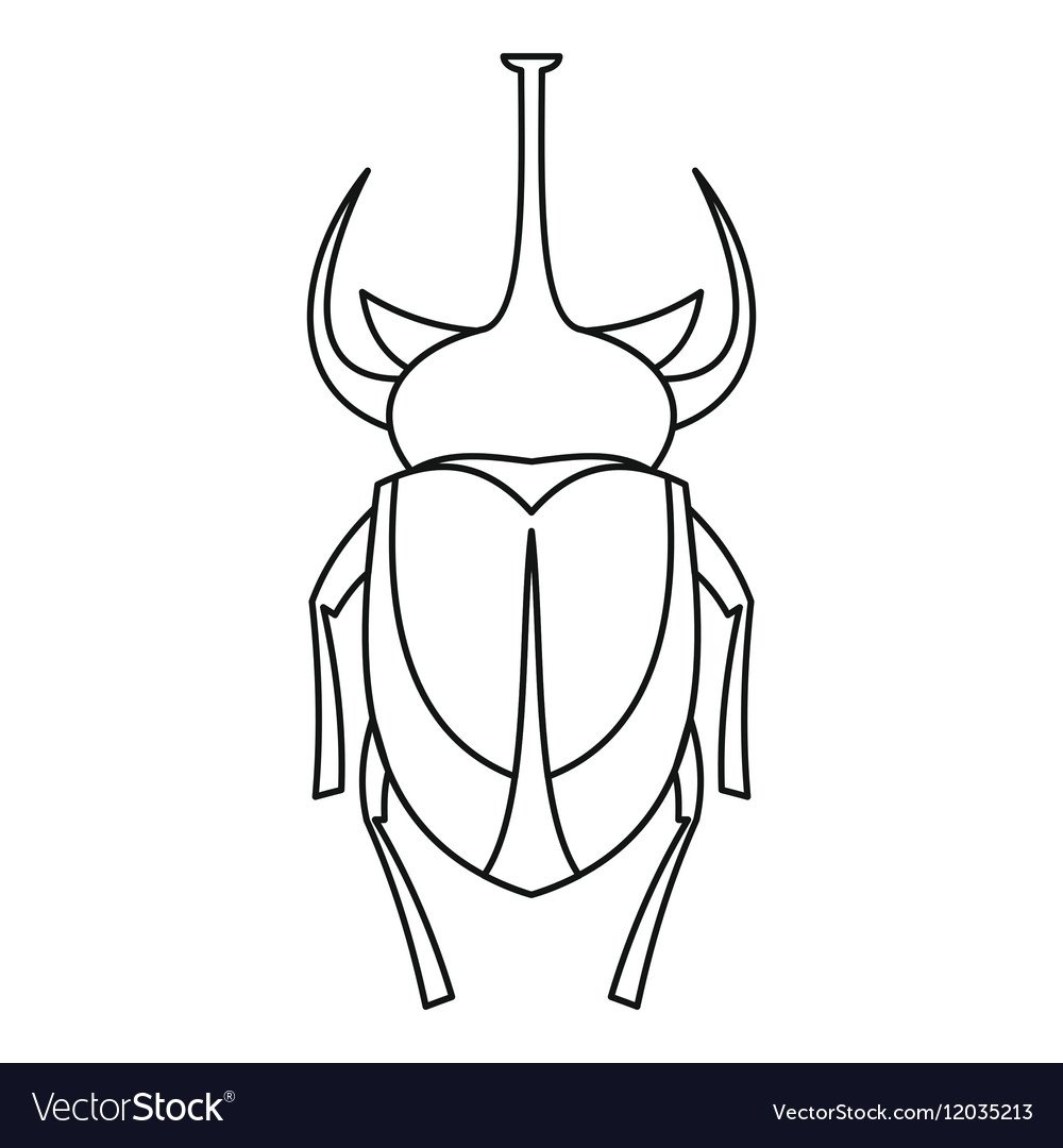 Жук носорог рисунок