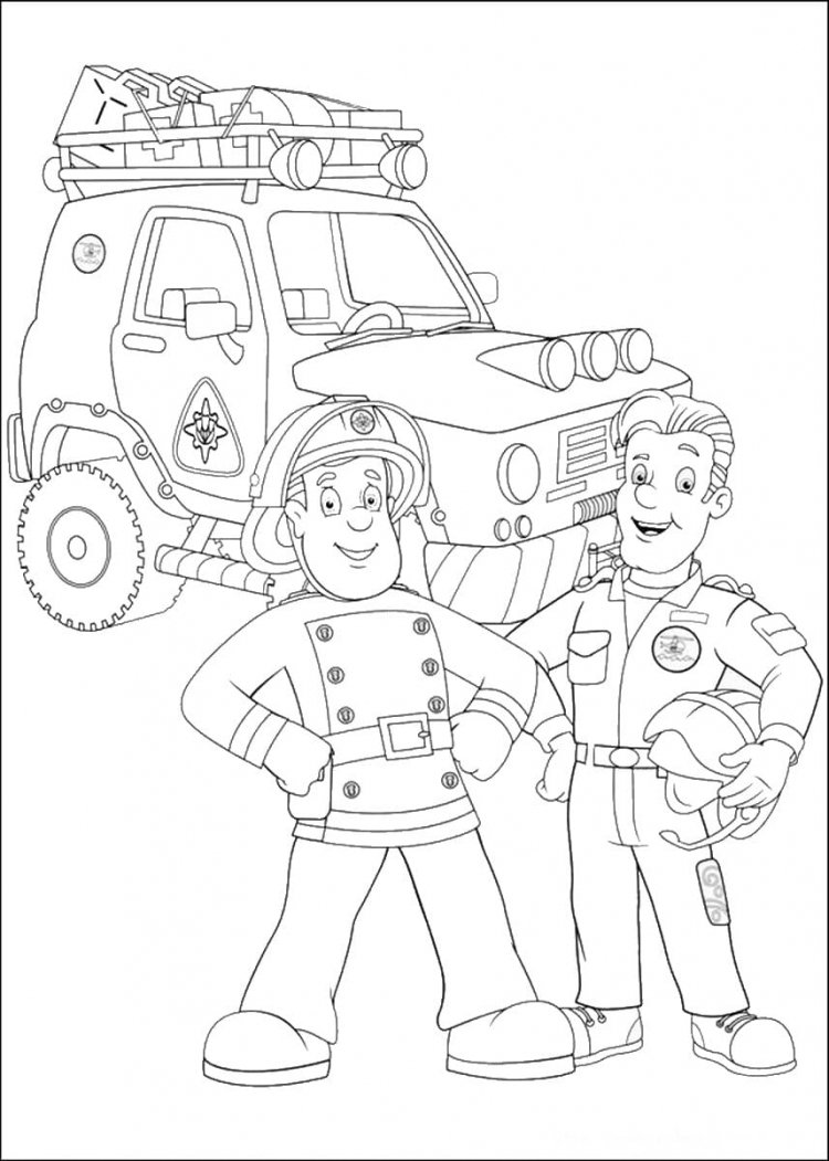 Профессия пожарный раскраски для детей