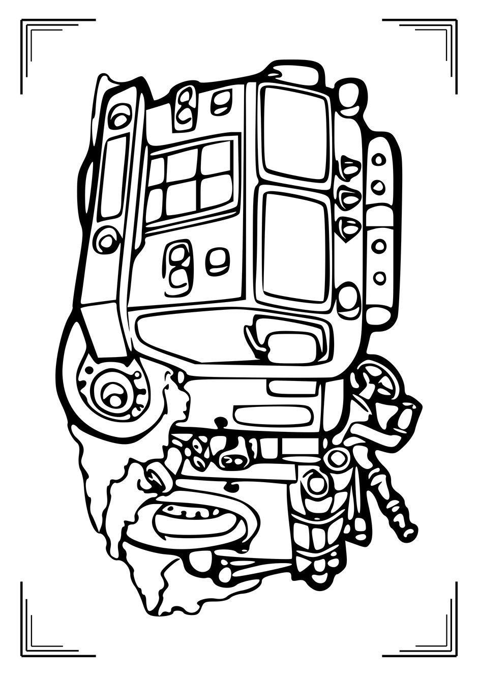 Пожарник раскраска для детей