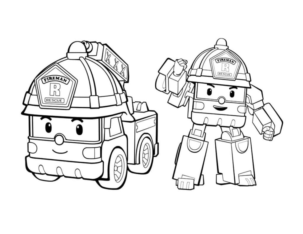 Разукрашка пожарный Сэм