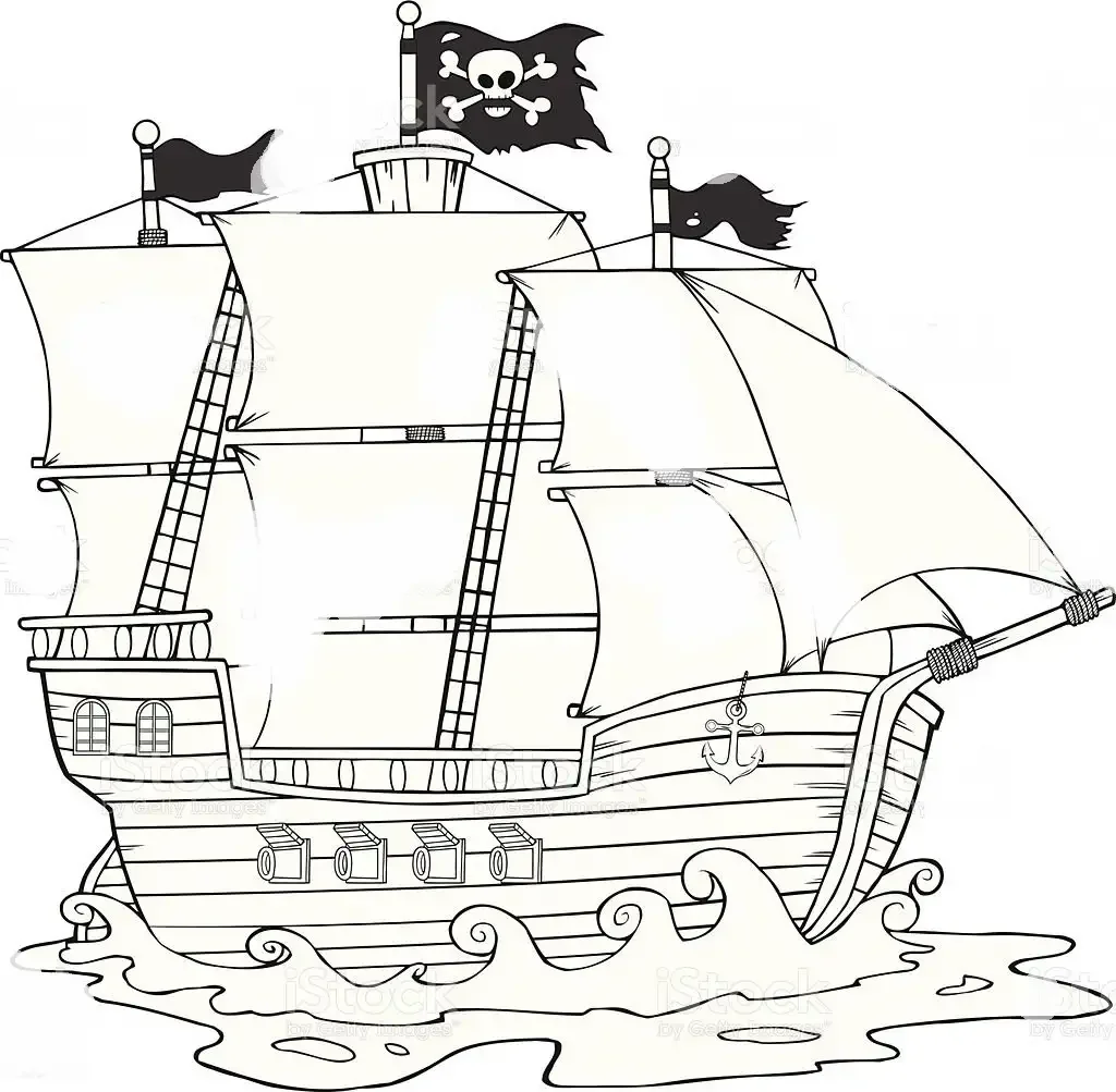 Раскраска крейсер Аврора СПБ