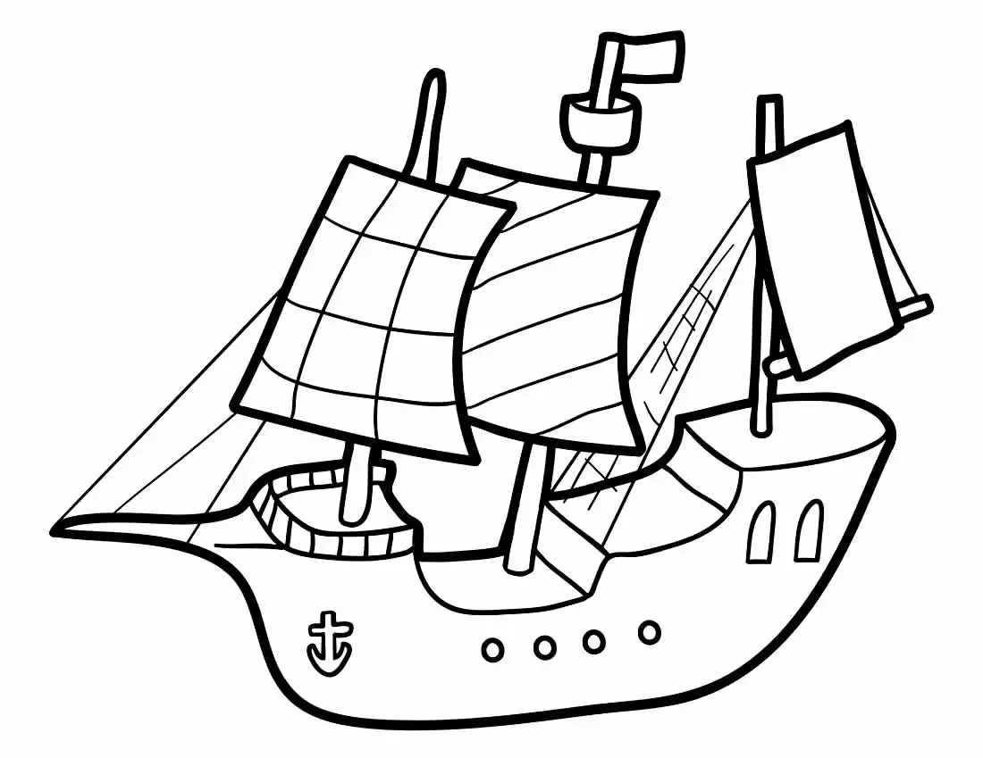 Раскраска иконки корабль