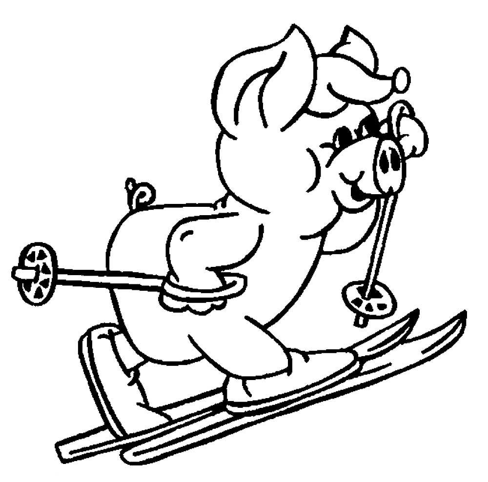 Зимняя раскраска