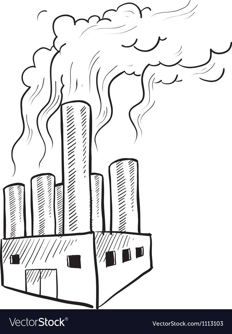 Раскраска завода с трубами