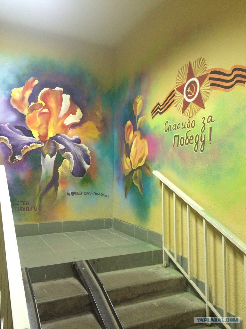 Роспись стен в подъезде