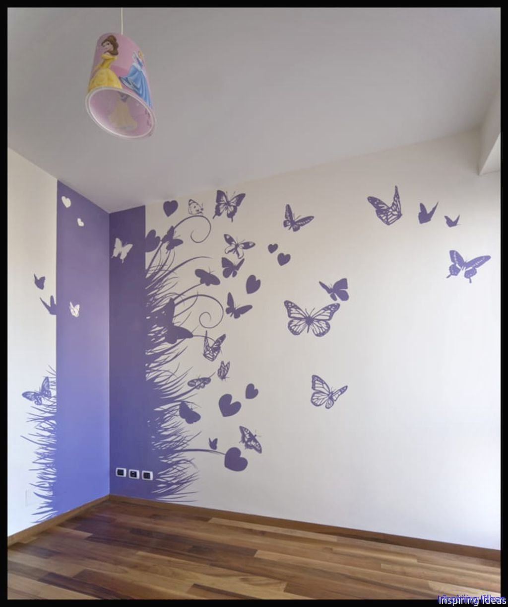 Узоры на стене краской