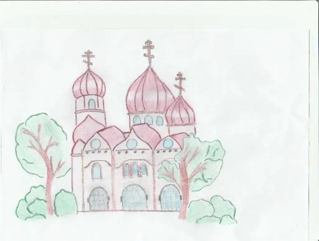 Рисунок монастыря для срисовки