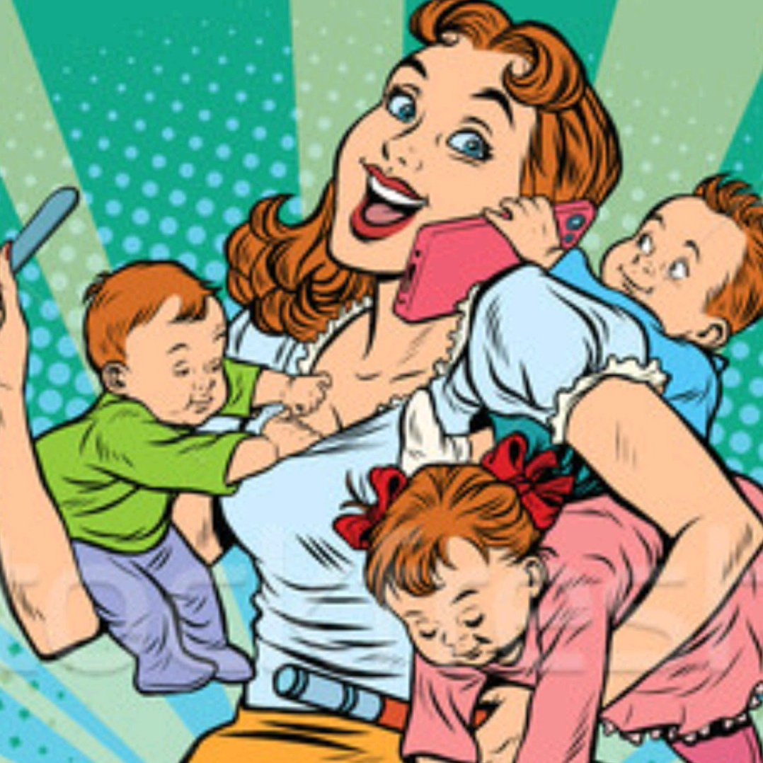 Мама с ребенком рисунок