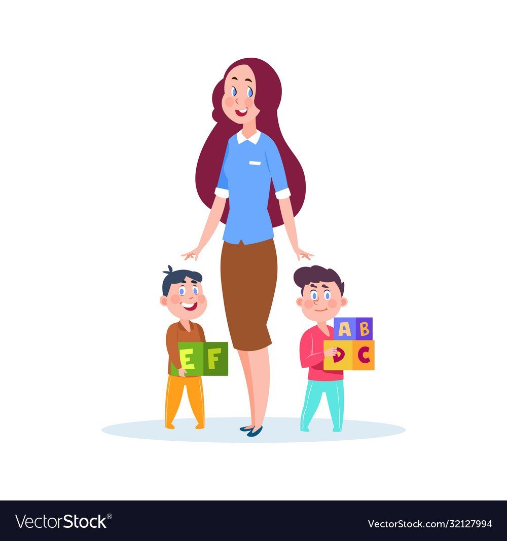 Няня гуляет с детьми