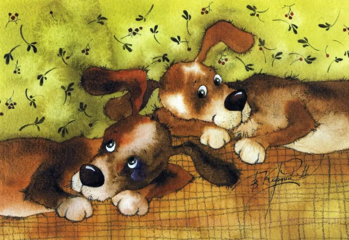 Виктория Кирдий рисунки собак