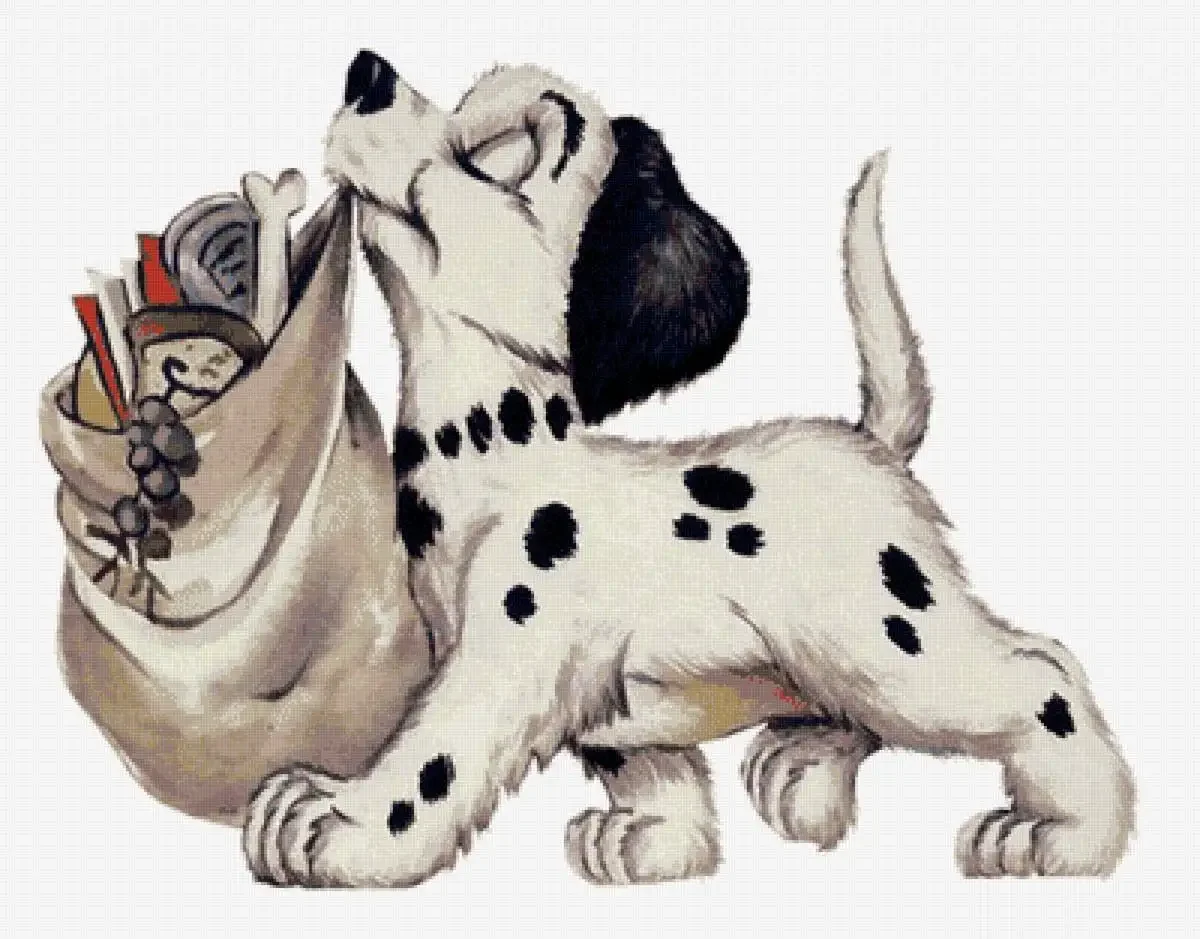 Веселая собака рисунок