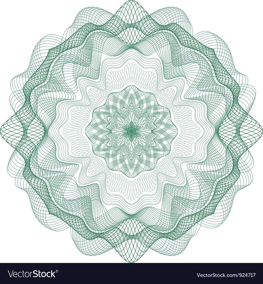 Гильош розетки вектор