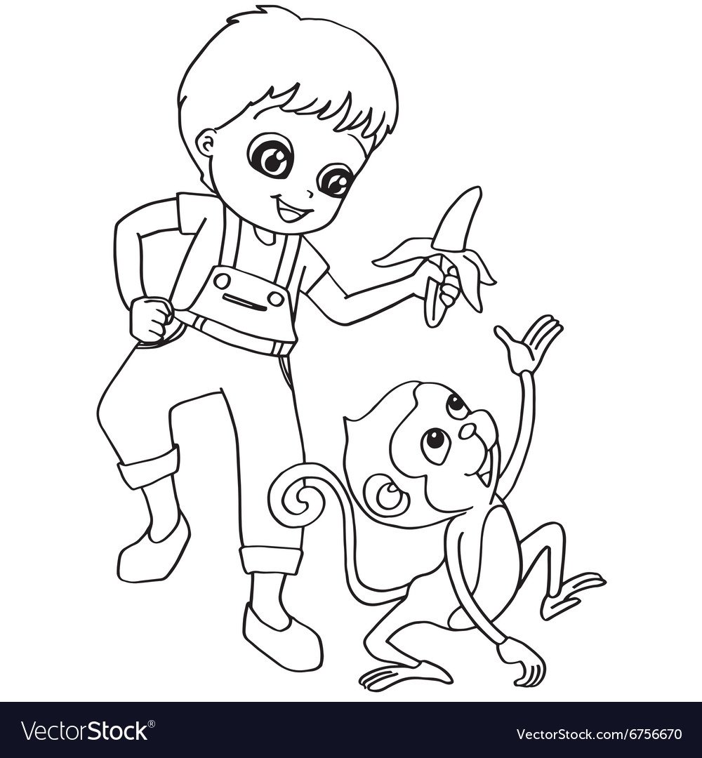 Про обезьянку Житков раскраска