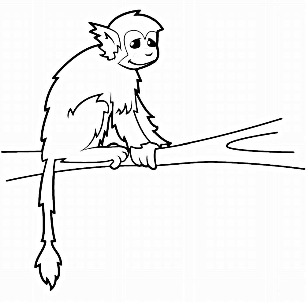 Рисунок про обезьянку Яшку