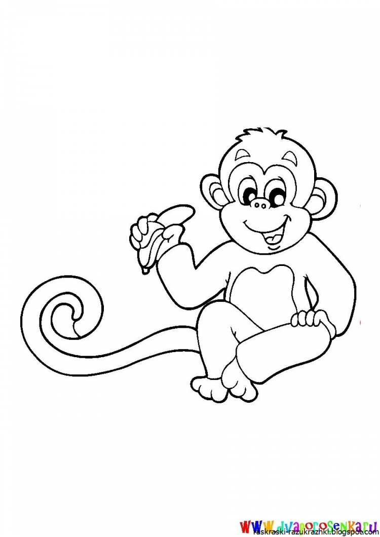 Б житков про обезьянку раскраска